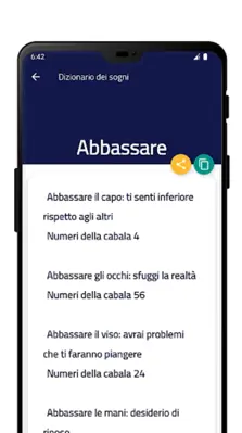 Dizionario dei sogni android App screenshot 1